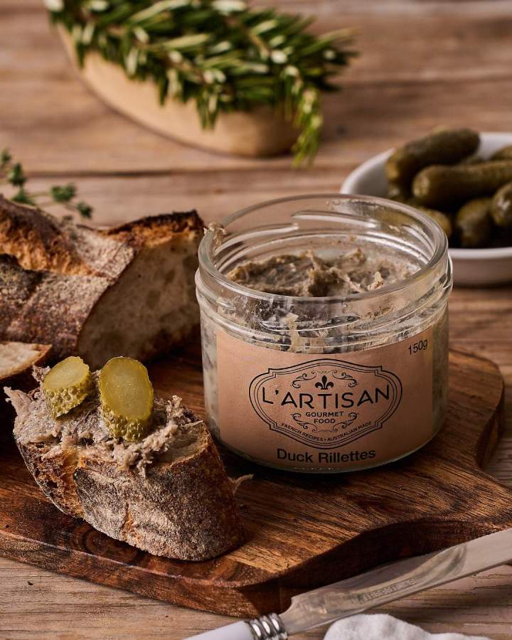 Duck rillettes are a traditional delicacy from the South West of France. Slow-cooked for hours until the meat is meltingly tender, they offer a rich, delicate texture and deep, savoury flavours that make them a true French classic.